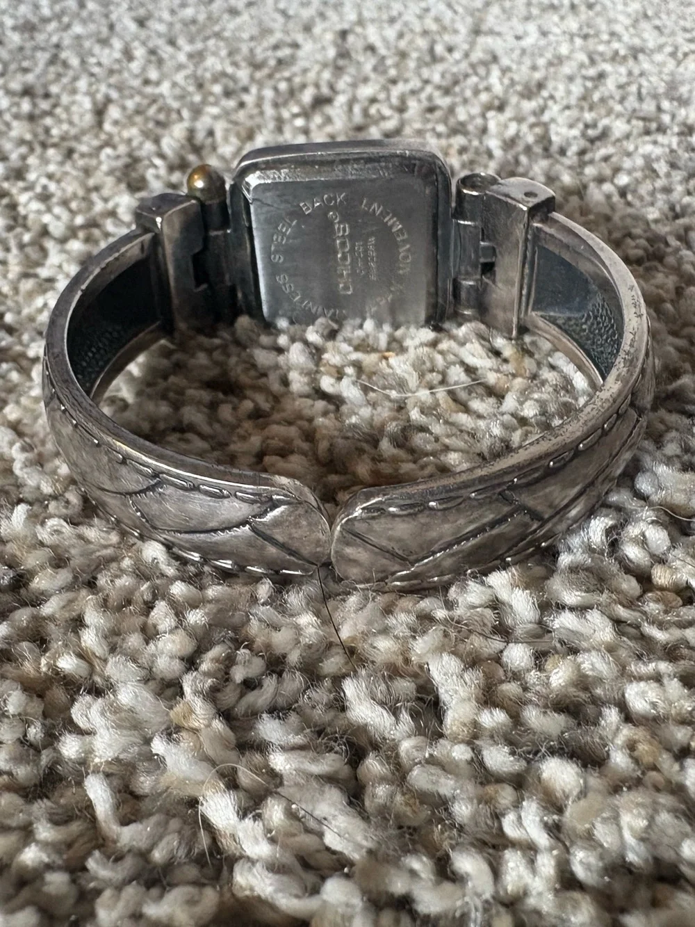 Chico’s Silver-Tone Square Dial Bracelet Watch with Gold Accents - Women’s